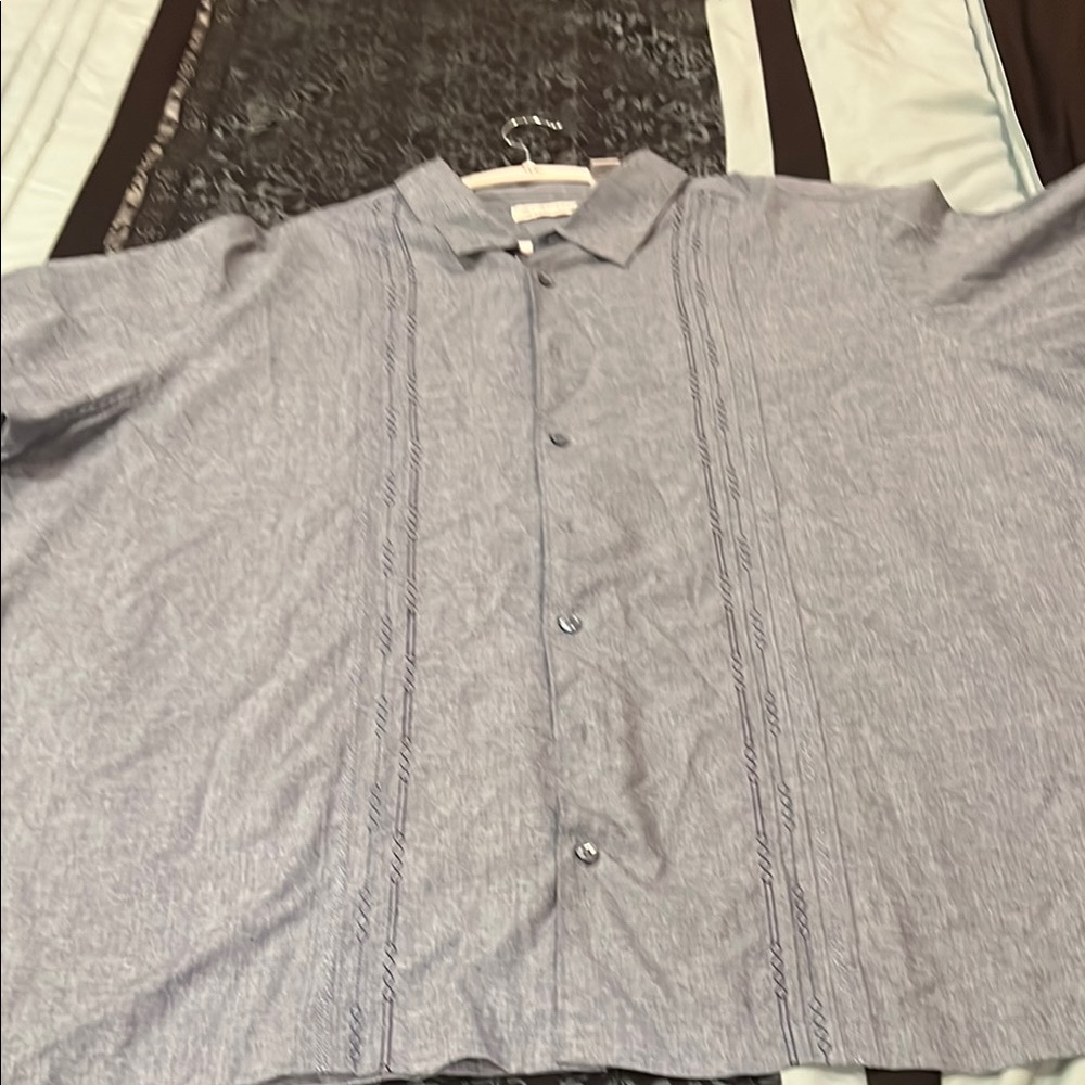 Cubavera Men's Light Gray Button-Up Shirt Jacket, very nice,  3X